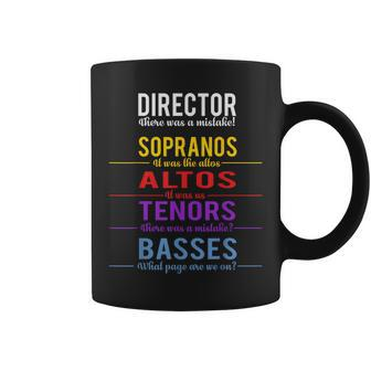 Choir Director Soprano Alto Tenor Bass Joke Coffee Mug | Mazezy