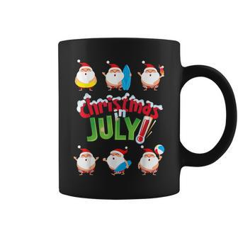 Funny Christmas In July Summer Beach Vacation Pool Vacation Funny Gifts Coffee Mug | Mazezy