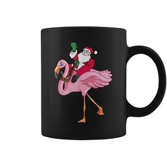 Christmas In July Santa Claus Flamingo Summer Coffee Mug - Monsterry CA