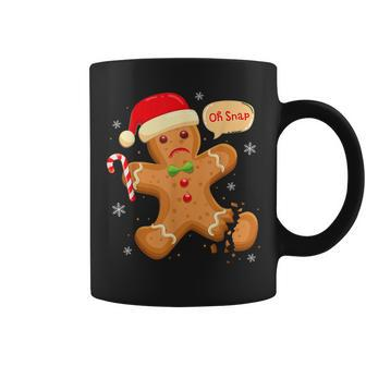 Christmas Oh Snap Gingerbread Man Cookie X Mas Pjs Coffee Mug - Seseable