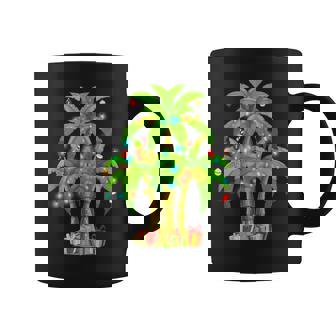 Christmas Palm Tree Tropical Xmas Coconut Lights Coffee Mug - Thegiftio UK