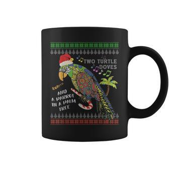 Christmas Tropical Parrot Ugly Christmas Sweater Coffee Mug | Mazezy