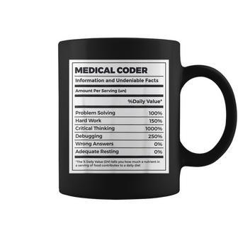 Funny Coding Medical Coder Nutrition Facts Coffee Mug - Thegiftio UK