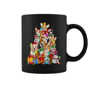 Corgi Christmas Tree Lights Puppy Corgi Dog Lover Coffee Mug | Mazezy