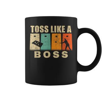 Cornhole For Toss Like A Boss Dad Coffee Mug - Seseable