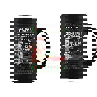 Cow Lovers Cute Cow Santa Hat Ugly Christmas Sweater Coffee Mug | Mazezy