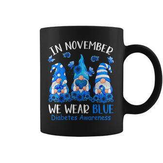 Cute Gnomes Wear Blue For Type1 Diabetes Awareness Coffee Mug | Mazezy