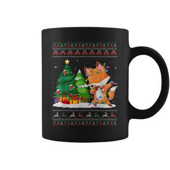Dabbing Fox Lovers Santa Hat Ugly Christmas Sweater Coffee Mug - Seseable