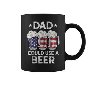 Funny Dad Could Use Beer Fathers Day 2023 Gifts 4Th Of July Coffee Mug | Mazezy