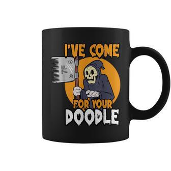 Dog Groomer Reaper Brush Your Dog Grooming Halloween Coffee Mug - Monsterry DE