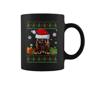 Dog Lovers Bloodhound Santa Hat Ugly Christmas Sweater Coffee Mug - Monsterry DE