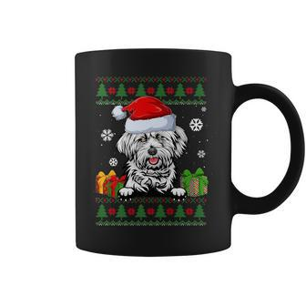 Dog Lovers Lhasa Apso Santa Hat Ugly Christmas Sweater Coffee Mug - Monsterry DE