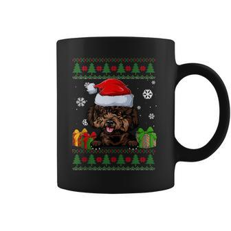 Dog Lovers Poodle Santa Hat Ugly Christmas Sweater Coffee Mug - Monsterry