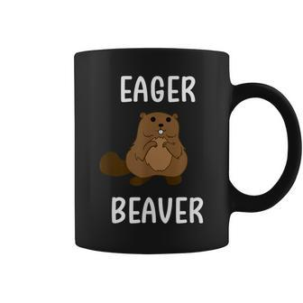 Eager Beaver Sarcastic Pun Joke Coffee Mug | Mazezy
