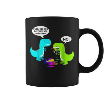 Did You Eat The Last Unicorn Dinosaur Short Sleeve Coffee Mug - Seseable