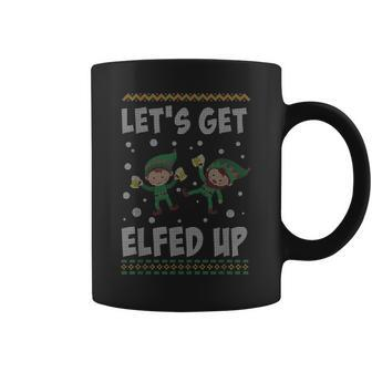 Funny Elf Alcohol Ugly Christmas White Elephant Gift Coffee Mug | Mazezy
