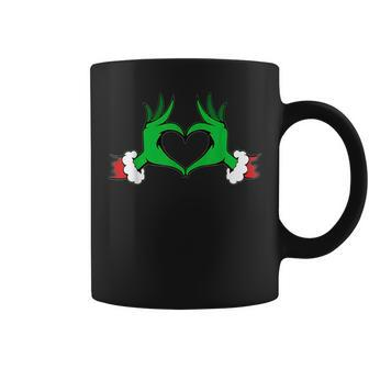 Elf With Cute Heart Hands Style Christmas Costumes Coffee Mug | Mazezy