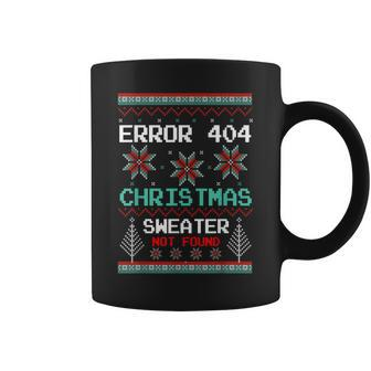 Error 404 Ugly Christmas Sweater Not Found Christmas Coffee Mug - Monsterry