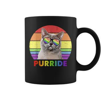 Funny European Burmese Cat Rainbow Gay Pride Lgbtq Coffee Mug | Mazezy