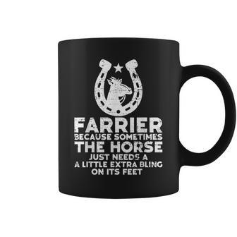 Funny Farrier Horseshoe Farrier Tools Horses Equine Shoeing Coffee Mug | Mazezy