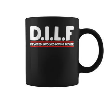 Funny Fathers Day Dilf Devoted Involved Loving Father Coffee Mug | Mazezy