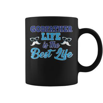 Funny Fathers Day Gifts Grandpa Godfather Life Is Best Life Coffee Mug | Mazezy