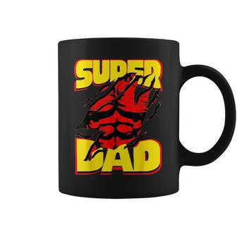 Funny Fatherss Day Dads Birthday Super Dad Hero For Dad Coffee Mug | Mazezy