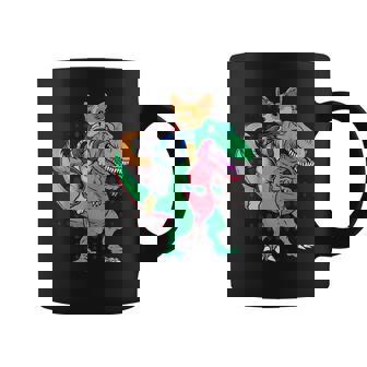 Funny Futuristic Corgi Riding T-Rex Intelligent Dogs Corgi Coffee Mug | Mazezy
