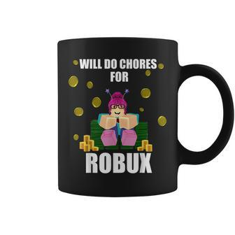 Funny Girl Pc Video Gamer Chores For Robux Noob & Oof Design Coffee Mug | Mazezy DE