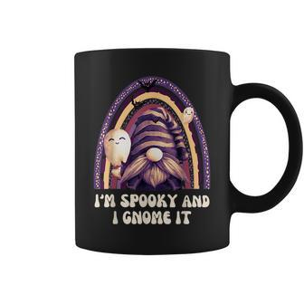 Funny Gnome Im Spooky And I Gnome It Halloween Graphic IT Funny Gifts Coffee Mug | Mazezy