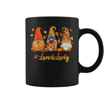 Gnomies Lunch Lady Autumn Fall Leaves Thanksgiving Coffee Mug | Mazezy