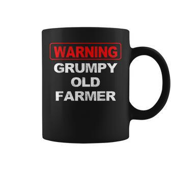 Funny Grandpa Farmer Gift Warning Grumpy Old Farmer Coffee Mug | Mazezy