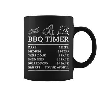 Funny Grill Saying Bbq Timer Bbq Beer Grill Dad Barbecue Fun Coffee Mug - Seseable