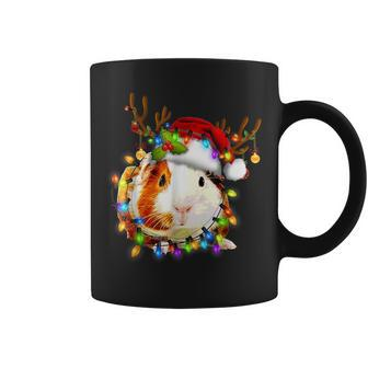 Guinea Pig Christmas Reindeer Christmas Lights Pajama Coffee Mug - Thegiftio UK