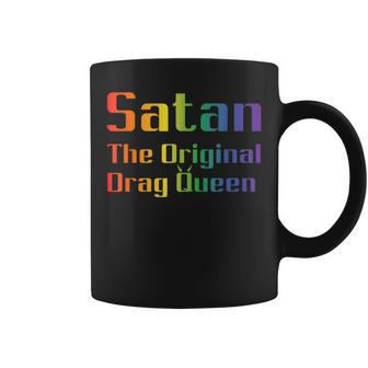 Funny Hail Gay Satan Lgbt Goth Gay Pride Baphomet Drag Queen Coffee Mug | Mazezy