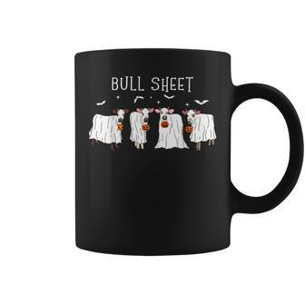Halloween Boo Ghost Cow Costume Bull Sheet Cow Lover Coffee Mug - Seseable