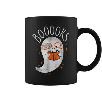 Halloween Cute Ghost Book Reading School Teacher Coffee Mug | Mazezy