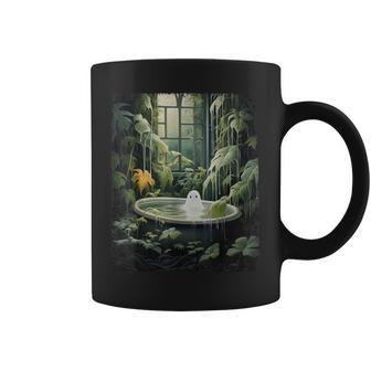 Halloween Ghost In The Bathtub Plant Lover Botanical Coffee Mug - Monsterry CA