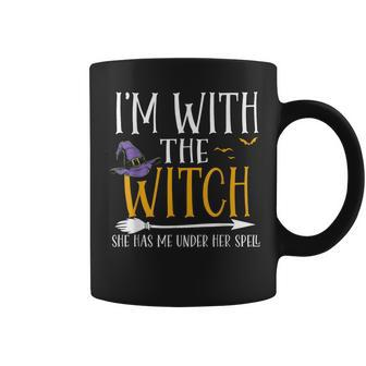 Halloween Matching Couples Costume I'm With The Witch Coffee Mug - Thegiftio UK