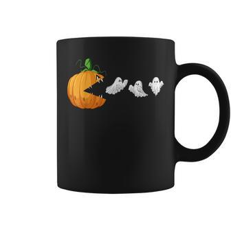 Halloween Scary Pumpkin Ghosts Creepy Halloween Gamer Coffee Mug - Monsterry CA