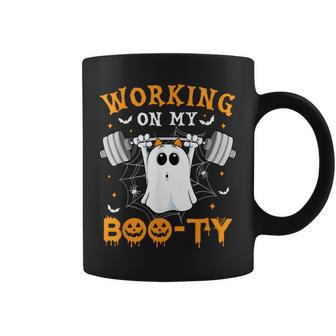Halloween Working On My Booty Workout Gym Coffee Mug - Monsterry