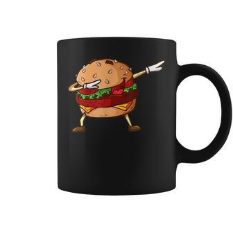 Funny Hamburger Dabbing Cheeseburger Lover Dabbing Ideas Coffee Mug - Seseable