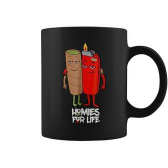 Funny Homies For Life Weed Marijuana Lover Coffee Mug | Mazezy