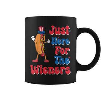 Funny Hot Dog Im Just Here For The Wieners 4Th Of July Coffee Mug | Mazezy