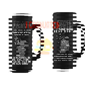 Funny I Graduated Graduate Class 2023 Funny Cat Graduation Coffee Mug | Mazezy