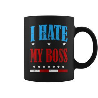 Funny I Hate My Boss Job Retire Meme Quote Gift Coffee Mug | Mazezy
