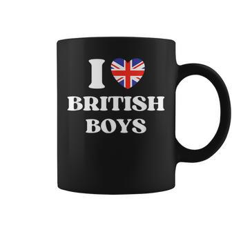 Funny I Love British Boys I Red Heart British Boys Britain Coffee Mug | Mazezy