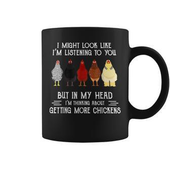 Funny In My Head Im Thinking About Getting More Chickens Coffee Mug | Mazezy