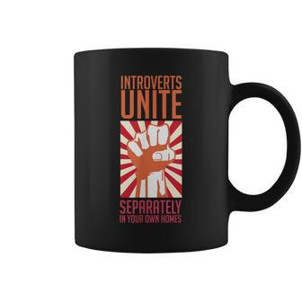 Introverts Unite Separately Antisocial Introverts Coffee Mug | Mazezy