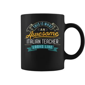 Funny Italian Teacher Awesome Job Occupation Coffee Mug | Mazezy